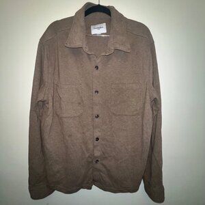 Goodfellow &‎ Co Men's Brown Button-Up Long Sleeve Shirt XL